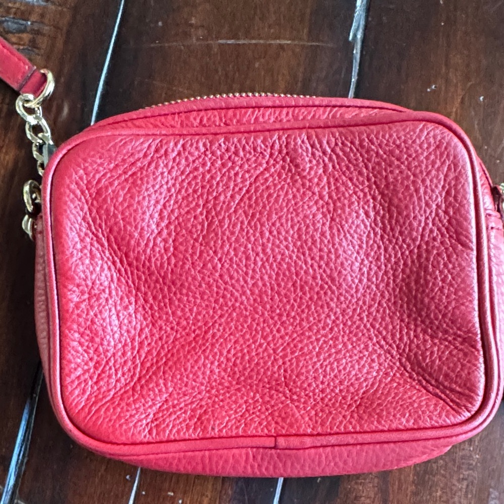 Michael Kors Red Crossbody Bag with Gold Accents - Picture 3 of 5
